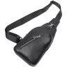 Черный мужской слинг - рюкзак среднего размера VINTAGE STYLE (14973) - 3