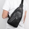 Черный мужской слинг - рюкзак среднего размера VINTAGE STYLE (14973) - 8