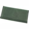 Шкіряний гаманець темно-зеленого кольору з клапаном на магніті Grande Pelle (13308) - 5
