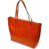 Стильна жіноча сумка-шоппер із натуральної шкіри рудого кольору Vintage (2422096) - 2