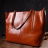 Стильна жіноча сумка-шоппер із натуральної шкіри рудого кольору Vintage (2422096) - 6