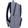 Серый текстильный  мужской рюкзак для ноутбука с ортопедической спинкой Bagland (53446) - 2