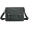 Черная вместительная мужская сумка-мессенджер из винтажной кожи Tiding Bag (15811) - 2