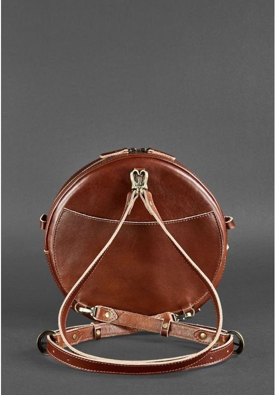 Світло-коричнева сумка-рюкзак з якісної шкіри українського виробництва BlankNote Maxi (12727)