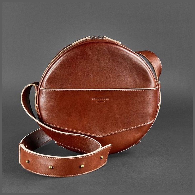Светло-коричневая сумка-рюкзак из качественной кожи украинского производства BlankNote Maxi (12727)