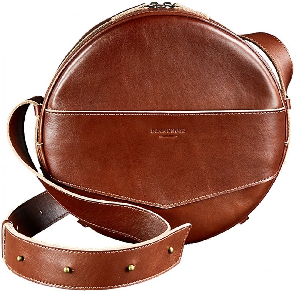 Світло-коричнева сумка-рюкзак з якісної шкіри українського виробництва BlankNote Maxi (12727)