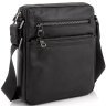 Мужская сумка на плечо из натуральной кожи черного цвета Tiding Bag (21619) фото №1 Мужская сумка на плечо из натуральной кожи черного цвета Tiding Bag (21619) modnotak фото - 1