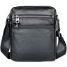 Мужская сумка на плечо из натуральной кожи черного цвета Tiding Bag (21619) фото №3 Мужская сумка на плечо из натуральной кожи черного цвета Tiding Bag (21619) modnotak фото - 3