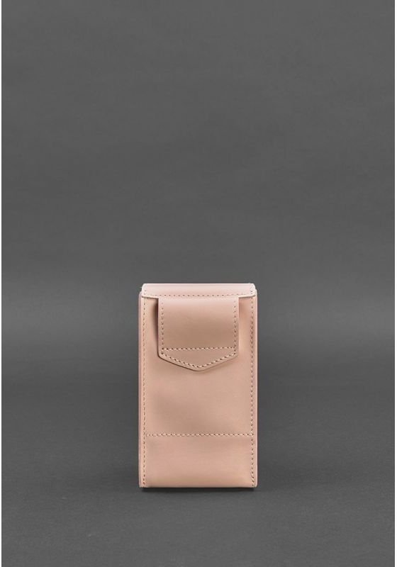 Вертикальна шкіряна сумка рожевого кольору з гладкої шкіри BlankNote Mini (12811)