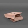 Вертикальная кожаная сумка розового цвета из гладкой кожи BlankNote Mini (12811) - 3
