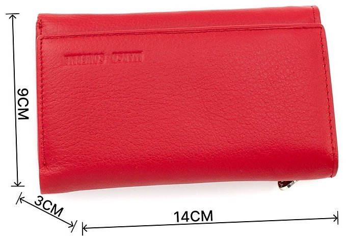 Красный небольшой кожаный кошелек с фиксацией на магнитах - Marco Coverna (17562) фото №3 Красный небольшой кожаный кошелек с фиксацией на магнитах - Marco Coverna (17562) modnotak фото №3