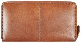 Женский кошелек из гладкой кожи на молнии с RFID-защитой Ashwood T90 94246 коричневого цвета