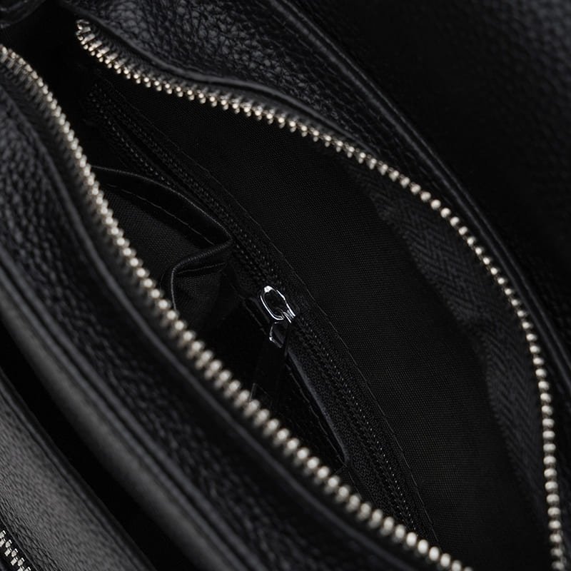 Мужская сумка планшет через плечо из качественной фактурной кожи черного цвета Borsa Leather 104546 фото №5 Мужская сумка планшет через плечо из качественной фактурной кожи черного цвета Borsa Leather 104546 modnotak фото №5