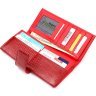 Жіночий гаманець із натуральної лакованої шкіри червоного кольору KARYA (2421032) - 4