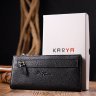 Чорний гаманець із натуральної шкіри на кнопці KARYA (2421132) - 8