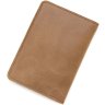 Шкіряна обкладинка для автодокументів в кольорі кемел ST Leather (17786) - 3