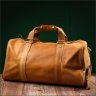 Светло-коричневая дорожная сумка из винтажной кожи с ручками Vintage 2422140 - 8