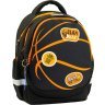Чорний шкільний рюкзак з текстилю з помаранчевими вставками Bagland Butterfly 55646 - 1