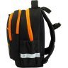 Чорний шкільний рюкзак з текстилю з помаранчевими вставками Bagland Butterfly 55646 - 2
