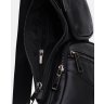 Чоловічий шкіряний чорний рюкзак-слінг через плече Keizer (56046) - 4