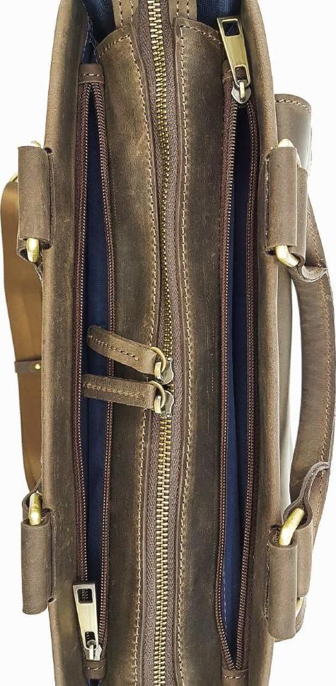 Мужская стильная сумка из винтажной кожи VATTO (11688)