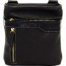 Невелика шкіряна сумка Флотар через плече чорного кольору VATTO (11887) - 1