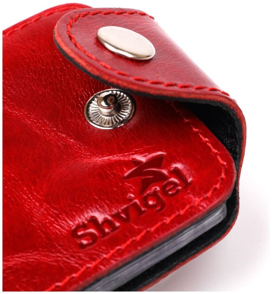 Червона горизонтальна візитниця маленького розміру з натуральної шкіри Shvigel (2413913) фото №21 Червона горизонтальна візитниця маленького розміру з натуральної шкіри Shvigel (2413913) modnotak фото №21
