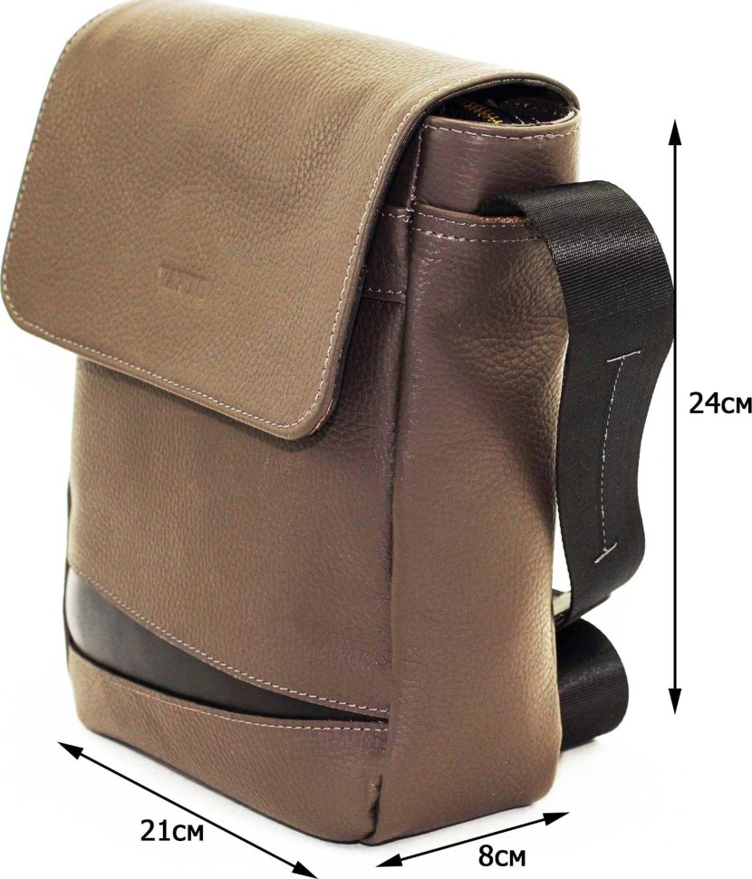 Мужская небольшая сумка планшет на плечо с клапаном VATTO (11987)