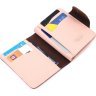 Компактний жіночий гаманець із натуральної шкіри пудрового кольору KARYA (2421348) - 4