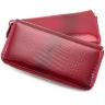 Великий лаковий гаманець червоного кольору на блискавці ST Leather (16324) - 4