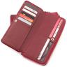 Великий лаковий гаманець червоного кольору на блискавці ST Leather (16324) - 3