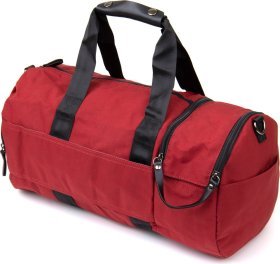 Містка спортивна сумка малинового кольору з текстилю Vintage (20642)