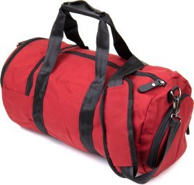 Містка спортивна сумка малинового кольору з текстилю Vintage (20642)