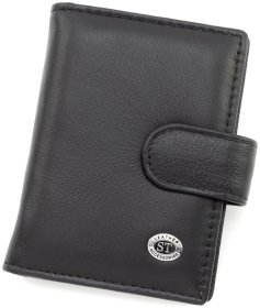 Кожаная обложка для ID документов ST Leather 97746 Черная