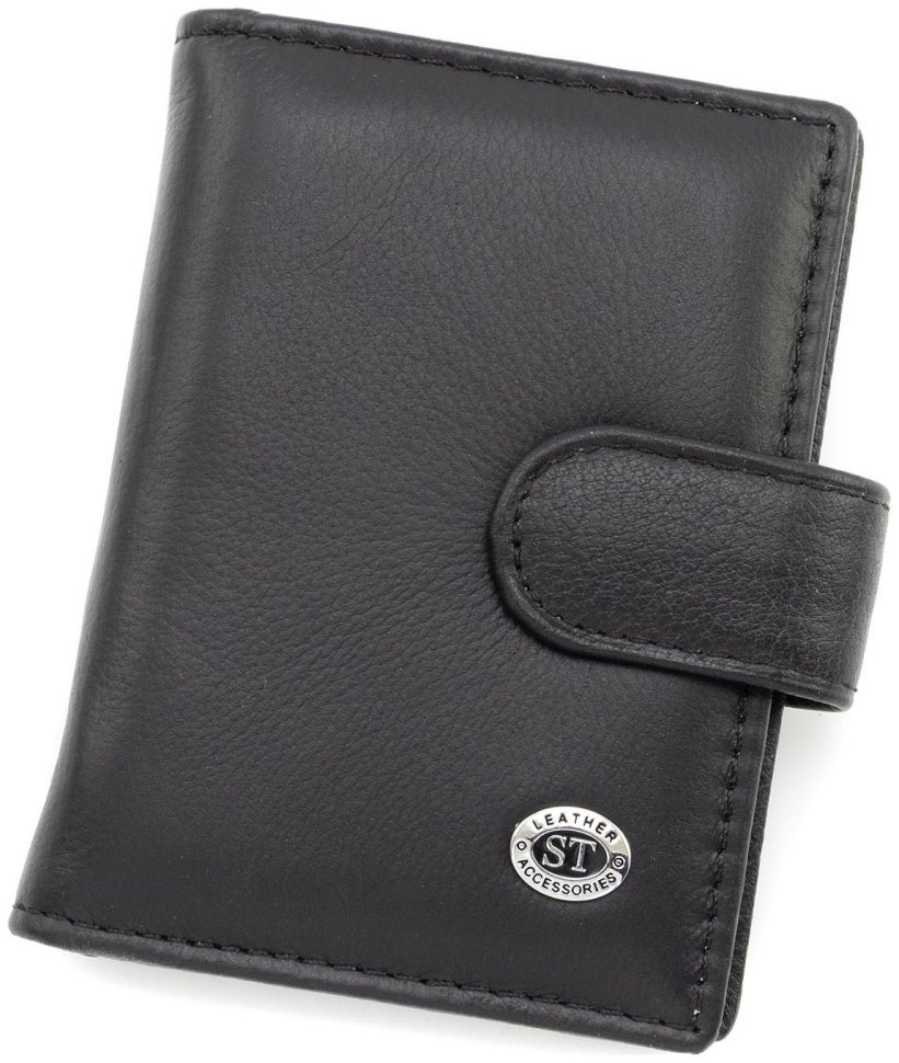 Кожаная обложка для ID документов ST Leather 97746 Черная фото №1 Кожаная обложка для ID документов ST Leather 97746 Черная modnotak фото №1