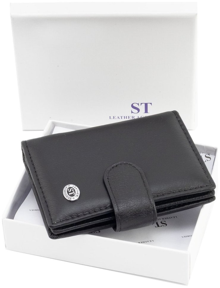 Кожаная обложка для ID документов ST Leather 97746 Черная фото №6 Кожаная обложка для ID документов ST Leather 97746 Черная modnotak фото №6