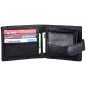 Кожаной мужское портмоне на кнопке со съемным блоком для карт Hammonds Flycatcher HF502 черный 107946 modnotak фото - 2
