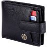 Кожаной мужское портмоне на кнопке со съемным блоком для карт Hammonds Flycatcher HF502 черный 107946 modnotak фото - 6