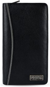Большое портмоне из натуральной кожи для путешествий на молнии Hammonds Flycatcher PH601 черный 108046