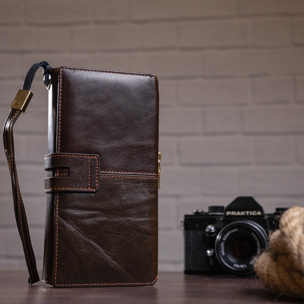 Чоловічий клатч з натуральної шкіри коричневого кольору Vintage (20236) modnotak фото №6