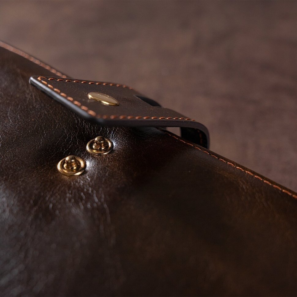 Чоловічий клатч з натуральної шкіри коричневого кольору Vintage (20236) modnotak фото №9