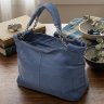 Повседневная женская сумка из натуральной кожи с короткими ручками Vintage 98146 синего цвета modnotak фото - 12
