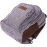 Сірий чоловічий слінг-рюкзак із щільного текстилю на блискавці Vintage 2422149 - 3