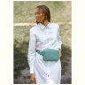 Шкіряна жіноча поясна сумка бірюзового кольору BlankNote Dropbag Mini 78546 - 2