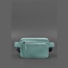 Шкіряна жіноча поясна сумка бірюзового кольору BlankNote Dropbag Mini 78546 - 5