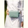 Шкіряна жіноча поясна сумка бірюзового кольору BlankNote Dropbag Mini 78546 - 7
