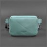 Шкіряна жіноча поясна сумка бірюзового кольору BlankNote Dropbag Mini 78546 - 8
