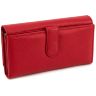 Красный кожаный кошелек с фиксацией на кнопку ST Leather (16669) - 3