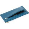 Тонкий жіночий гаманець із натуральної шкіри насиченого синього кольору Marco Coverna 68646 - 5