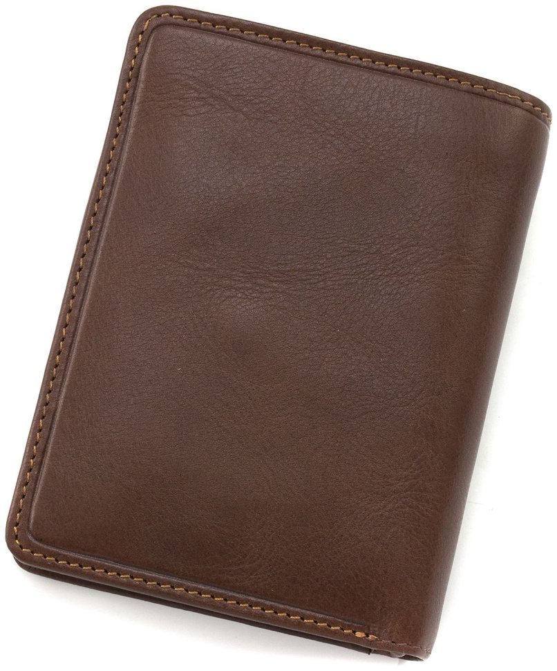Вертикальное мужское портмоне из натуральной кожи светло-коричневого цвета Visconti Lucca 68946